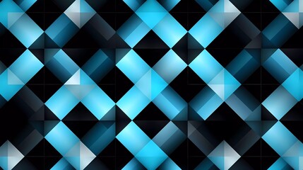 Black and light blue background, Geometric pattern. generative ai