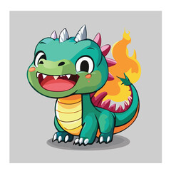 Obraz premium Cute baby dragon