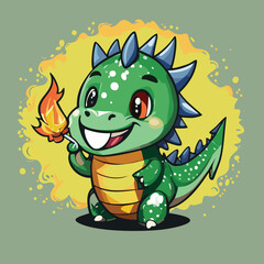Fototapeta premium Cute baby dragon