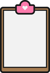Clipboard with blank paper