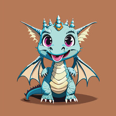 Fototapeta premium Cute baby dragon