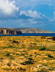 Cliffs in Malta. Marfa Region.