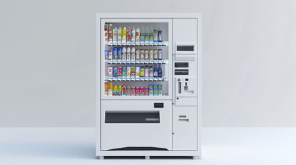 The white model of vending machine