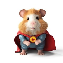 hamster in a superhero costume