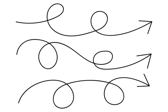 Double loop curly lines arrows