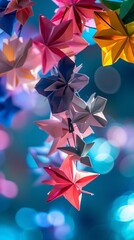 Origami Night Sky, background image, generative AI