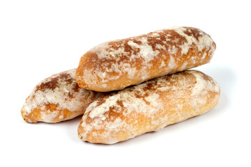 Traditional gingerbread. Pile of gingerbread on a white background. Gingerbread isolated.
