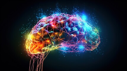 Concept of human brain with human intelligence, brain technology