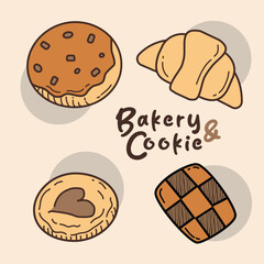 Bakery and Cookie Vector Illustration. Good for Doodles and Other Graphic Assets