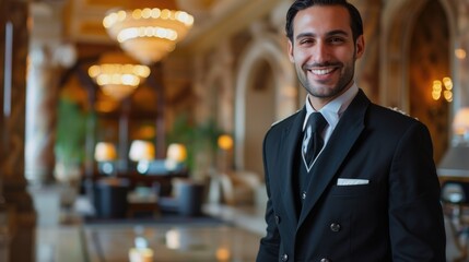 Hotel Concierge with a Welcoming Smile