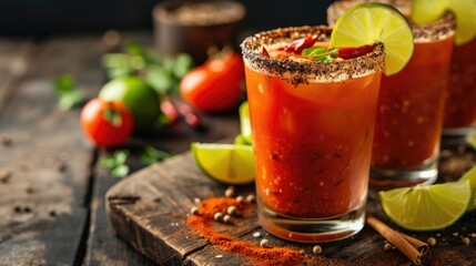 Spicy Bloody Mary Cocktail with Fresh Ingredients