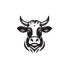 cow logo illustration template