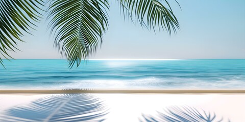 Obraz premium Tranquil Beach Scene with Crystal Clear Waters