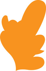 leaves with orange color vector background