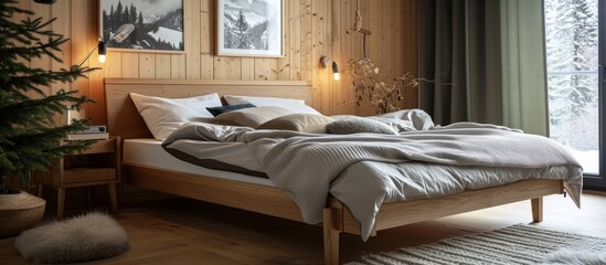 Scandinavian-inspired modern furniture for bedroom interior design.