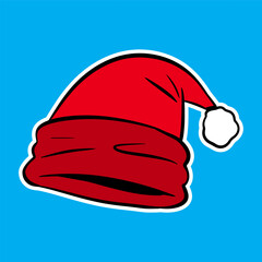 Isolated christmas hat cartoon illustration