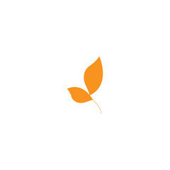 leaves with orange color vector background