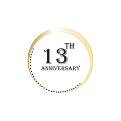 13th anniversary design with gradient