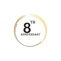 8th anniversary design with gradient