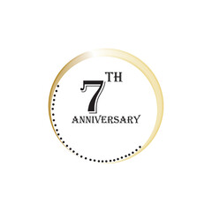 7st anniversary design with gradient