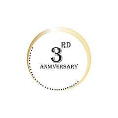 3rd anniversary design with gradient