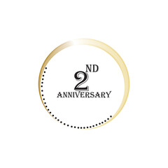 2nd anniversary design with gradient