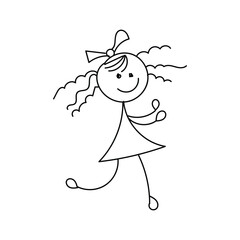 Funny Stickman hand drawn style for print or use as poster, card, flyer, tattoo or T Shirt design