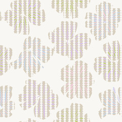 Pastel Floral Striped Seamless Pattern Design