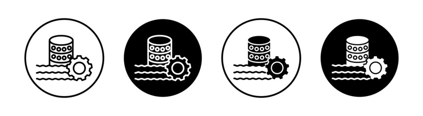 Data lake flat line icon set. Data lake Thin line illustration vector