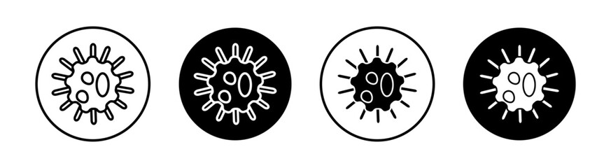 White blood cell flat line icon set. White blood cell Thin line illustration vector