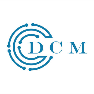 DCM letter design. DCM letter technology logo design on white background. DCM Monogram logo design for entrepreneur and business