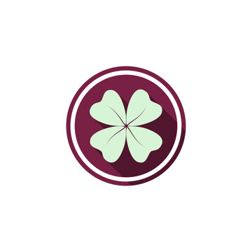 Four leafs clover symbol icon isolated on transparent background