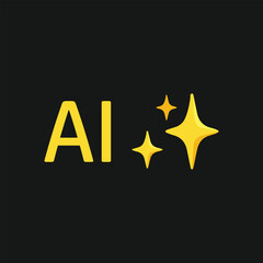Obraz premium Artificial Intelligence vector icon. Isolated AI Generate sign design.