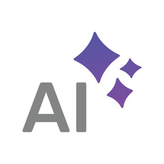 Artificial Intelligence vector icon. Isolated AI Generate sign design.