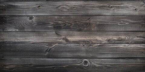 Weathered, black and grey wooden texture - long wooden background banner. - obrazy, fototapety, plakaty