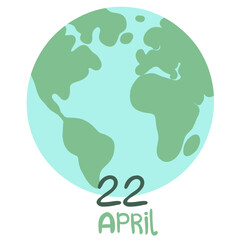 Happy earth day flat design 22 April
