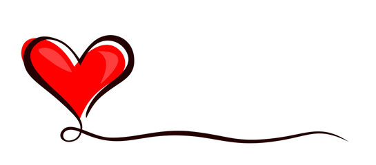 The symbol of a red stylized heart.
