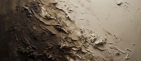 Obraz premium Artists apply soil onto canvas texture.