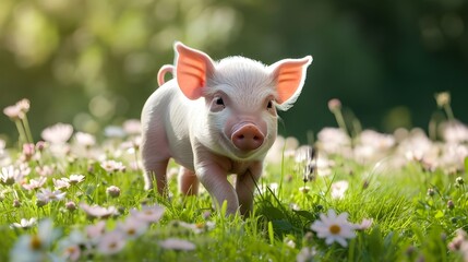 piglet on the lawn