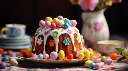 Easter, Easter cake, panneton, holiday,