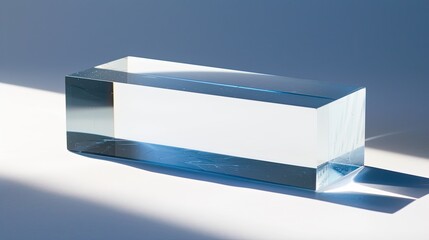 Acrylic block isolated. Generative AI