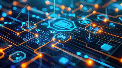 Digital finance network. Generative AI