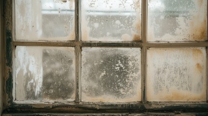 Dirty window background. Generative AI