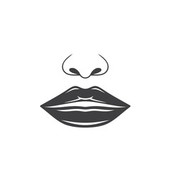 illustration of woman lips, vector art.