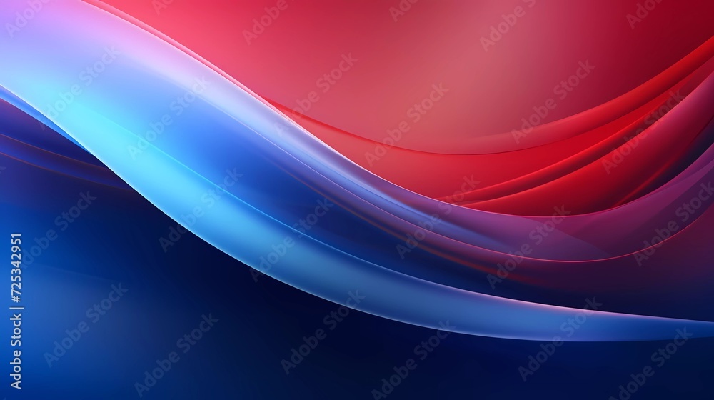 Wall mural Abstract background. Blue and red gradient with grain effect. generative ai