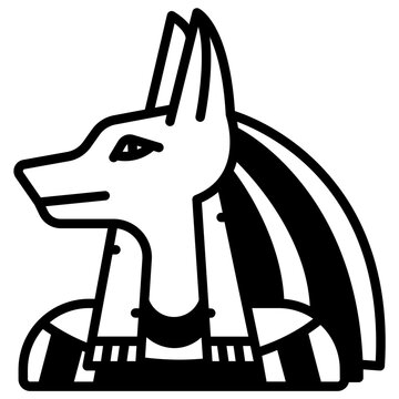 recommend clip art: Egypt God glyph and line vector illustration