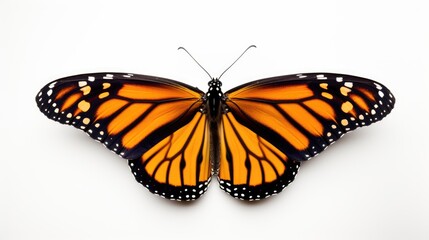 Fototapeta na wymiar Monarch butterfly flying. Generative AI