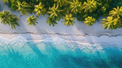 Palm trees in Bahamas. Generative AI