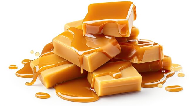 Salty caramel candy. Generative AI