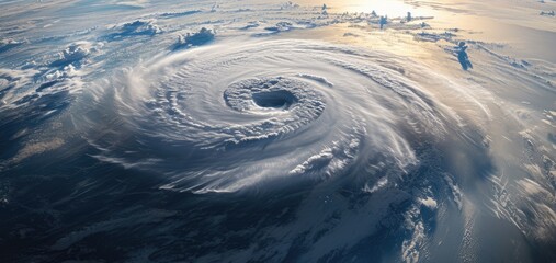 Hurricane Approaching the American Continent Visible Above the Earth | a View from The Satellite